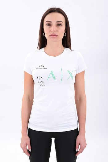 Футболка хлопковая белая Armani Exchange