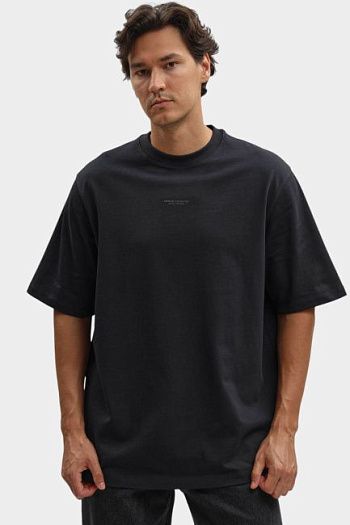 Футболка хлопковая черная Armani Exchange