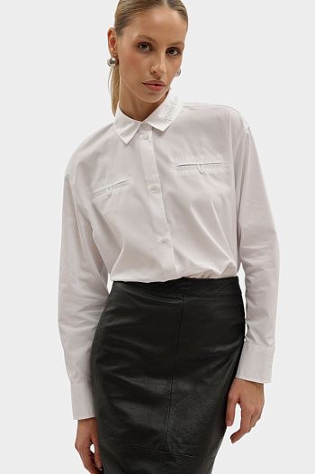 Рубашка хлопковая белая Armani Exchange