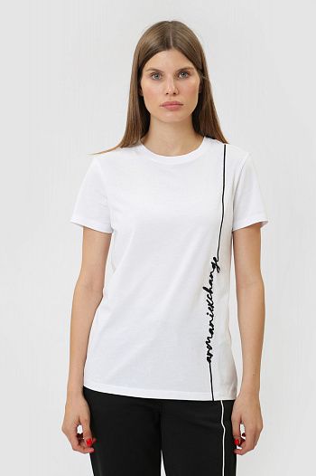 Футболка хлопковая белая Armani Exchange