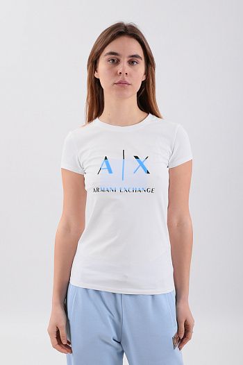 Футболка хлопковая белая Armani Exchange