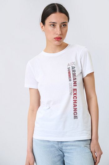 Футболка хлопковая белая Armani Exchange