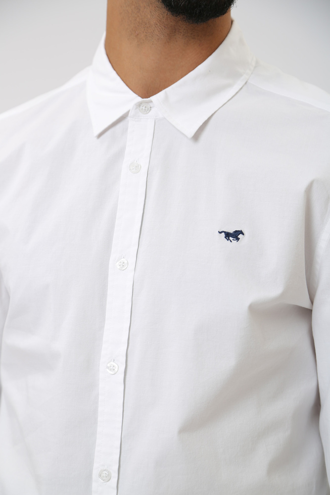 1008960 Рубашка с длинным рукавом Mustang Белый