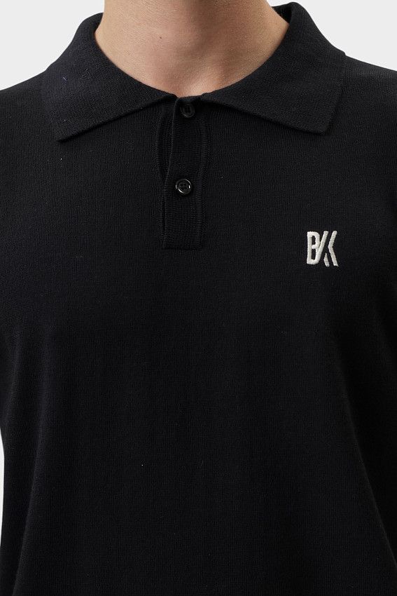 Поло трикотажное Bikkembergs Черный