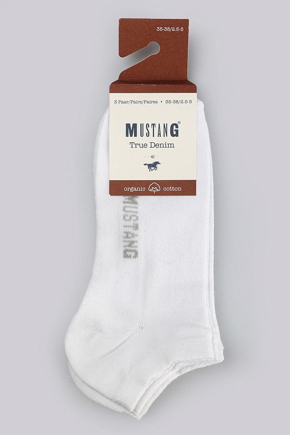 Комплект носков 3 шт. Mustang Белый