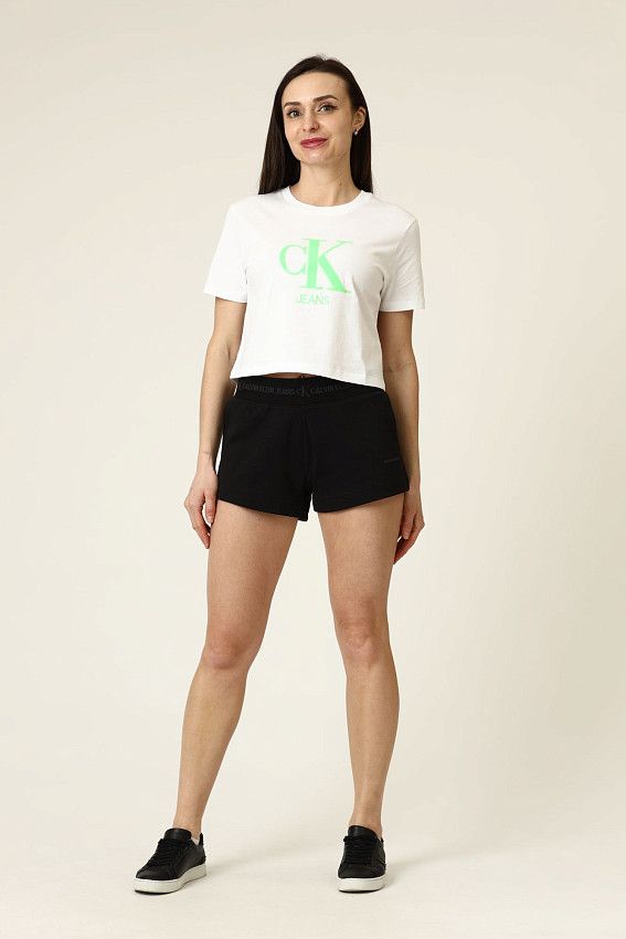 Футболка кроп-топ Calvin Klein Jeans Calvin Klein Jeans Белый