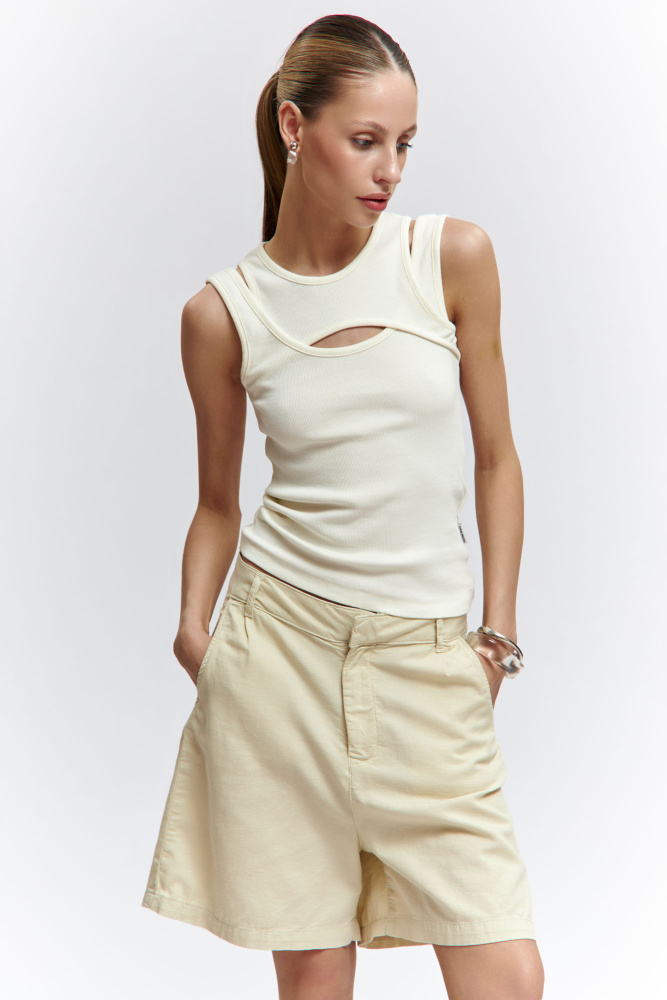 VW-OMA-55-444 шорты льняные van mich 