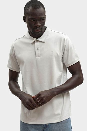 Поло с коротким рукавом хлопковое белое Trussardi