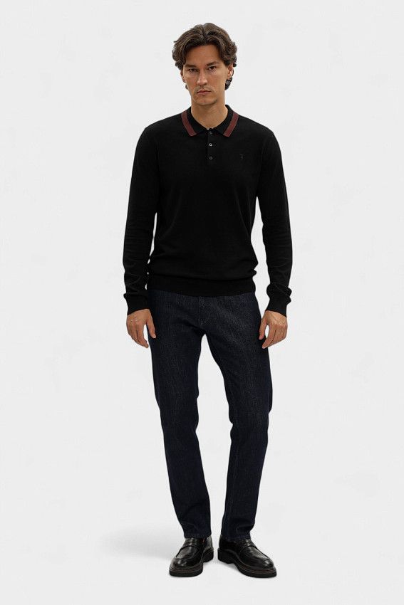 Поло с длинным рукавом Trussardi Черный