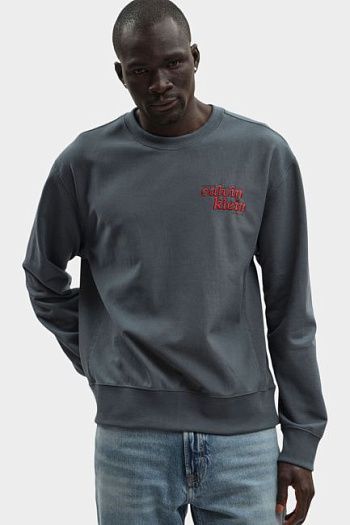 Свитшот хлопковый серый Calvin Klein Jeans