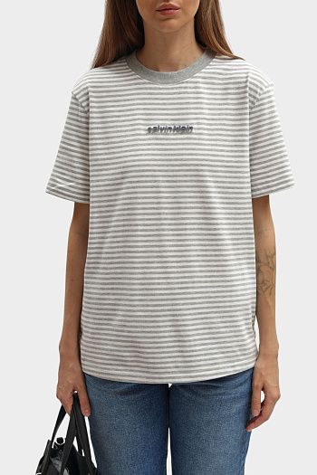 Футболка хлопковая серая Calvin Klein Jeans