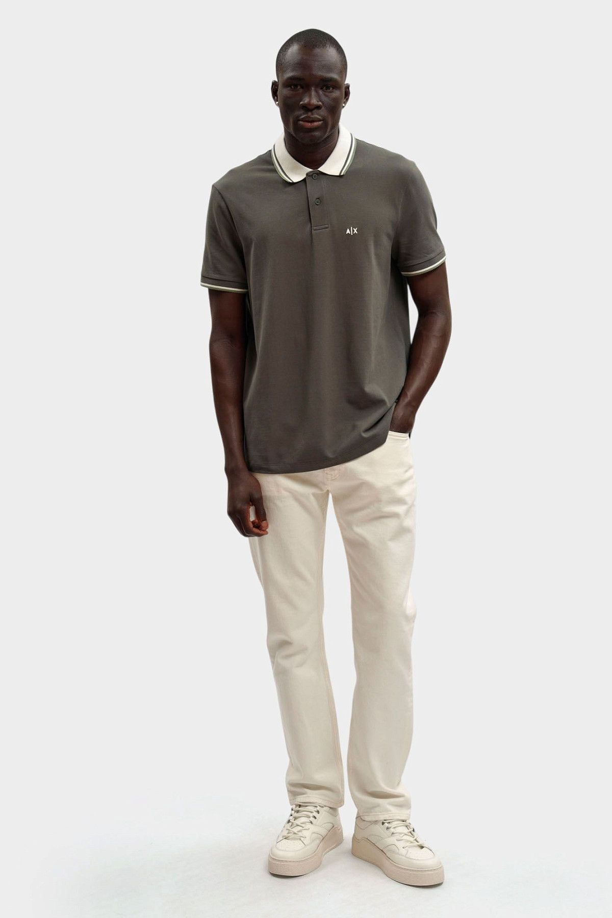 Поло Armani Exchange Серый
