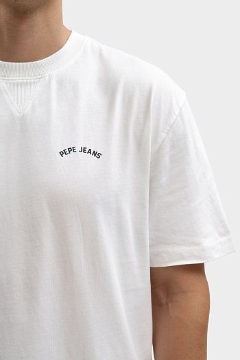 Футболка хлопковая белая Pepe Jeans