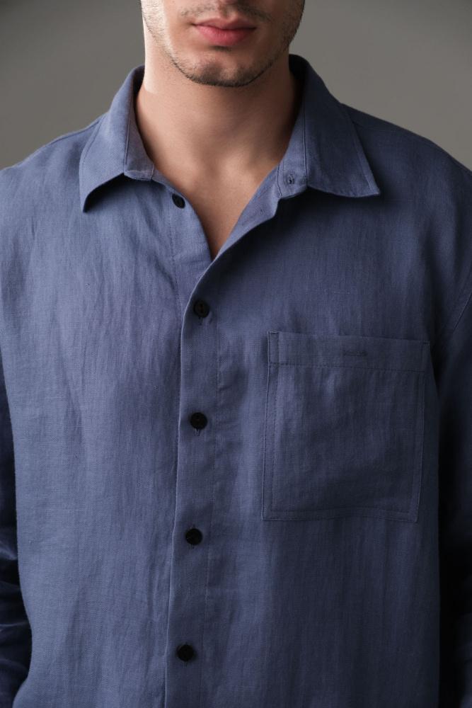 M-251-TH-56-0119 Рубашка с длинным рукавом The Hills Синий