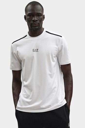 Футболка хлопковая белая EA7