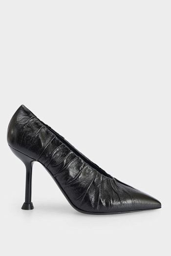Туфли лодочки черные кожаные Emporio Armani
