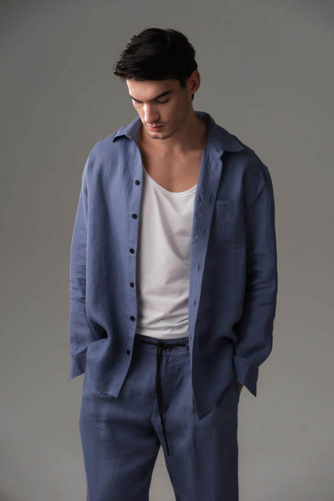 M-251-TH-56-0119 Рубашка с длинным рукавом The Hills Синий