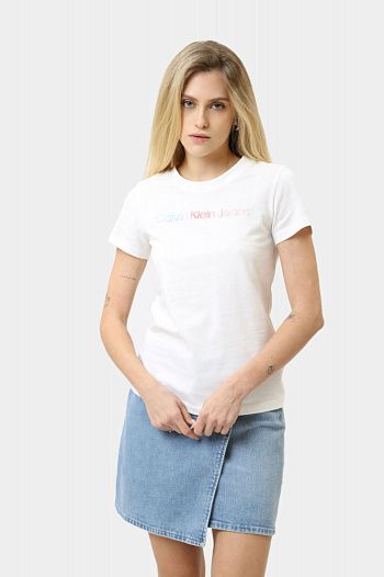 Футболка хлопковая белая Calvin Klein Jeans