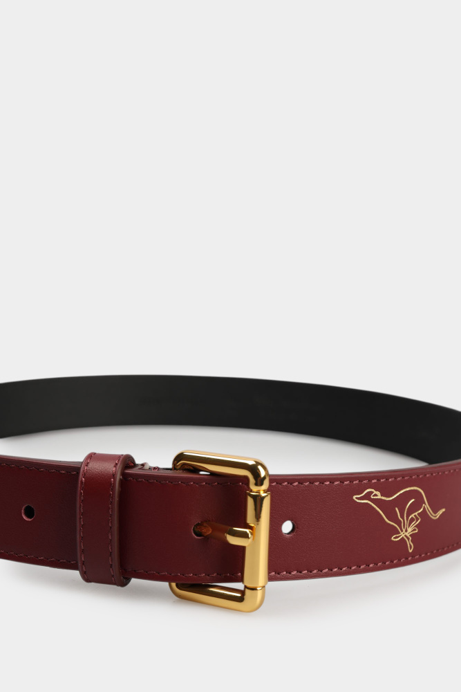 B343B000006N-WEL02L98-22UA Ремень Trussardi Бордовый