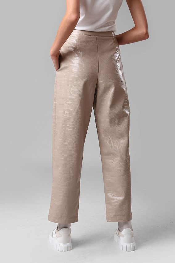 Брюки кожаные Armani Exchange Бежевый