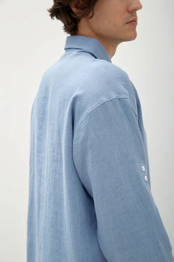 Рубашка с длинным рукавом The Hills Голубой