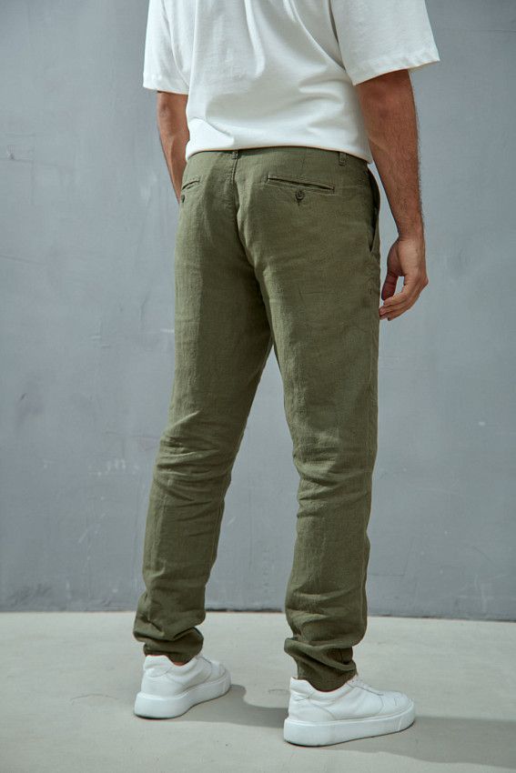 Брюки льняные Van Mich Зеленый