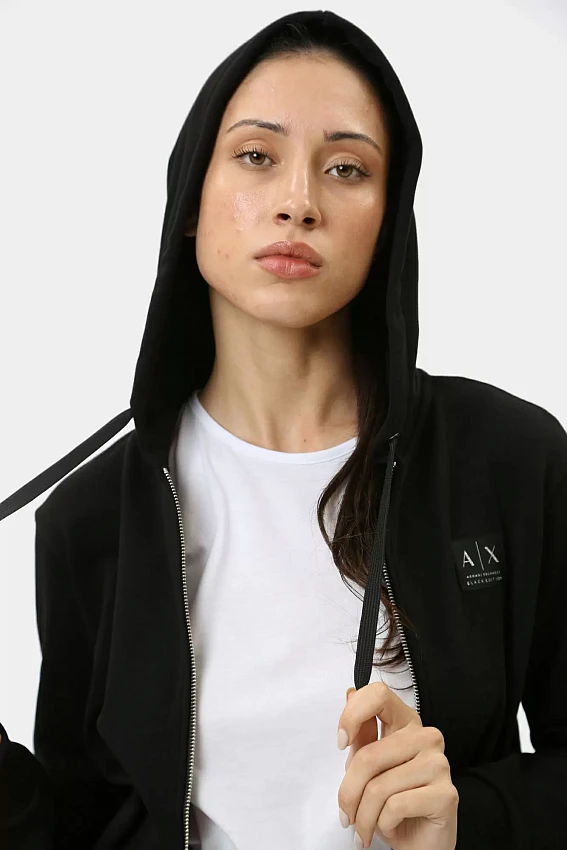 Толстовка с капюшоном Armani Exchange Черный