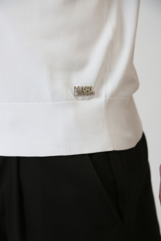 541308_655088 Поло трикотажное Karl Lagerfeld Белый