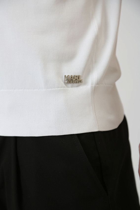 Поло трикотажное Karl Lagerfeld Белый