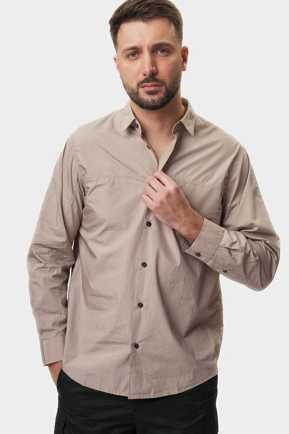 Рубашка с длинным рукавом Armani Exchange Бежевый