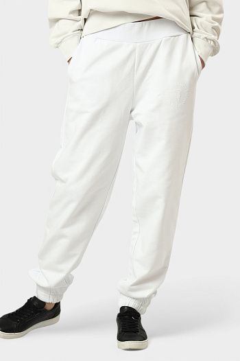 Брюки спортивные джоггеры хлопковые белые Trussardi