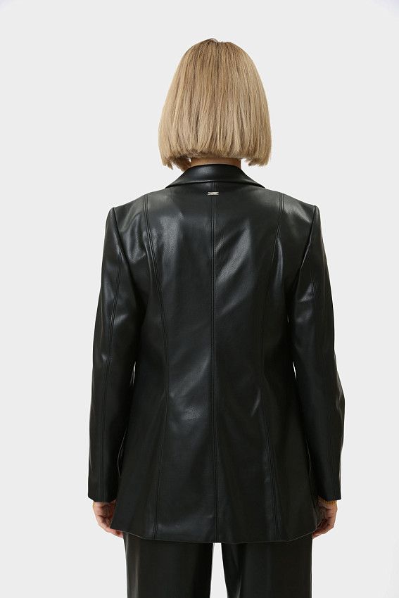 Пиджак кожаный Armani Exchange Черный