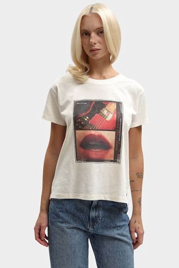 Футболка хлопковая молочная Pepe Jeans