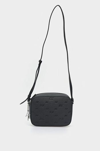 Сумка кросс-боди кожаная черная Armani Exchange