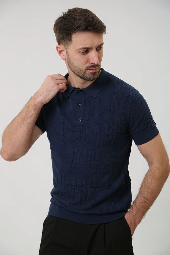 Поло трикотажное Karl Lagerfeld Синий