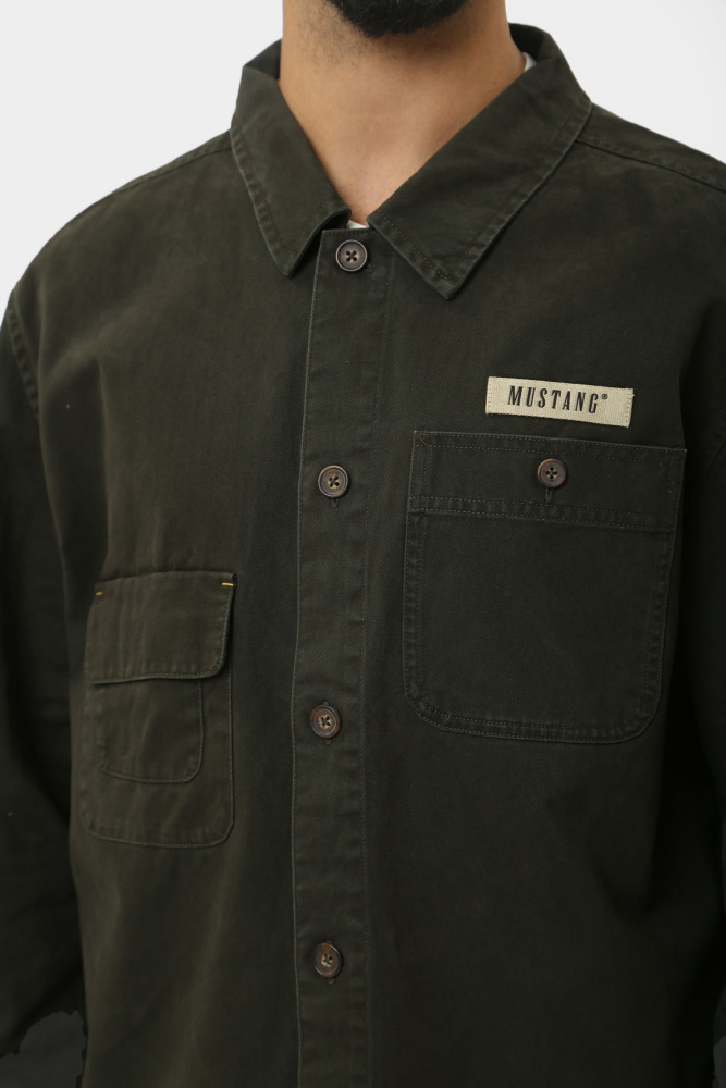 1015623 Рубашка Mustang Зеленый