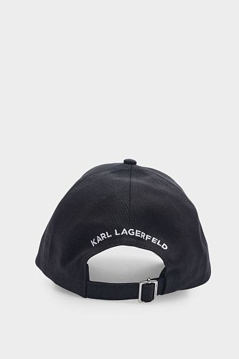 Кепка хлопковая черная Karl Lagerfeld