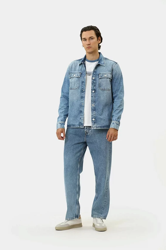 Рубашка с длинным рукавом Pepe Jeans Голубой
