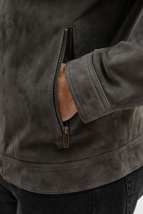 Куртка кожаная Strellson Серый