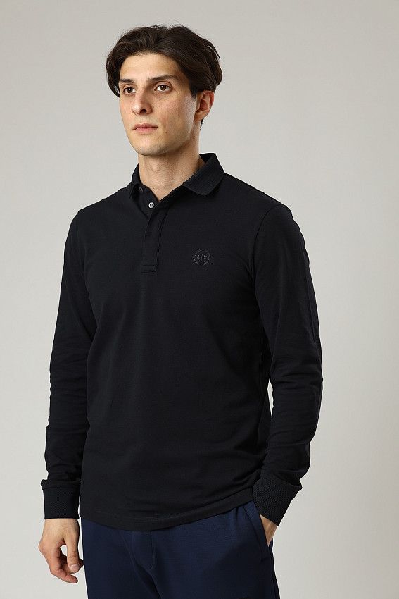 Поло с длинным рукавом Armani Exchange Синий