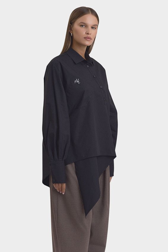 Рубашка с длинным рукавом The Hills Черный