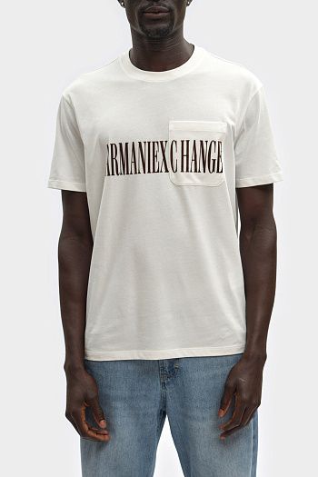 Футболка хлопковая черная Armani Exchange