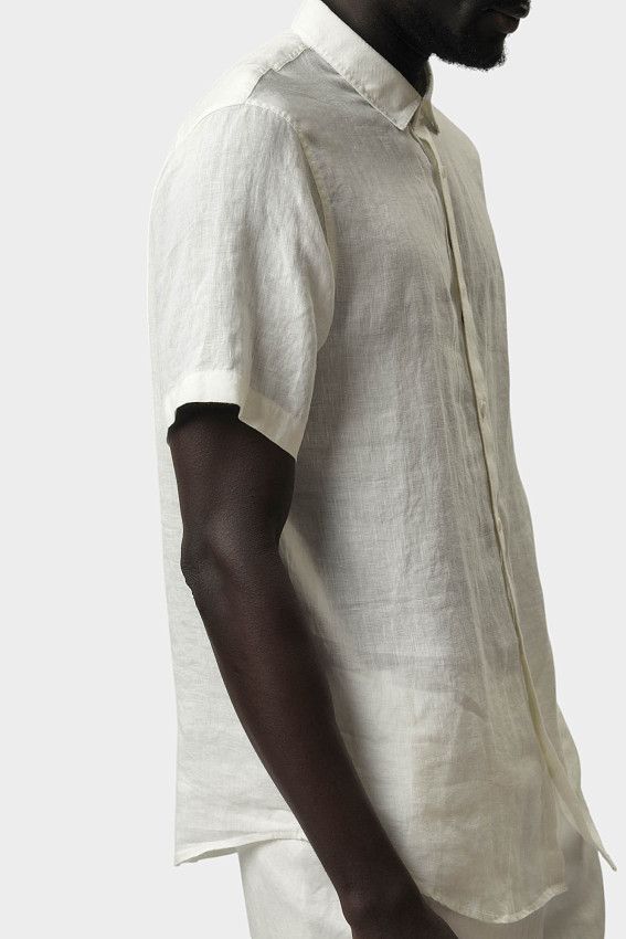 Рубашка льняная Armani Exchange Белый