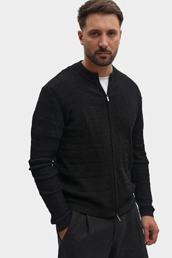 Толстовка шерстяная черная Emporio Armani