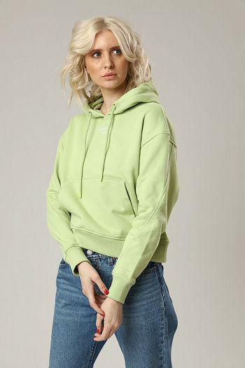 Худи хлопковое зеленое  Calvin Klein Jeans