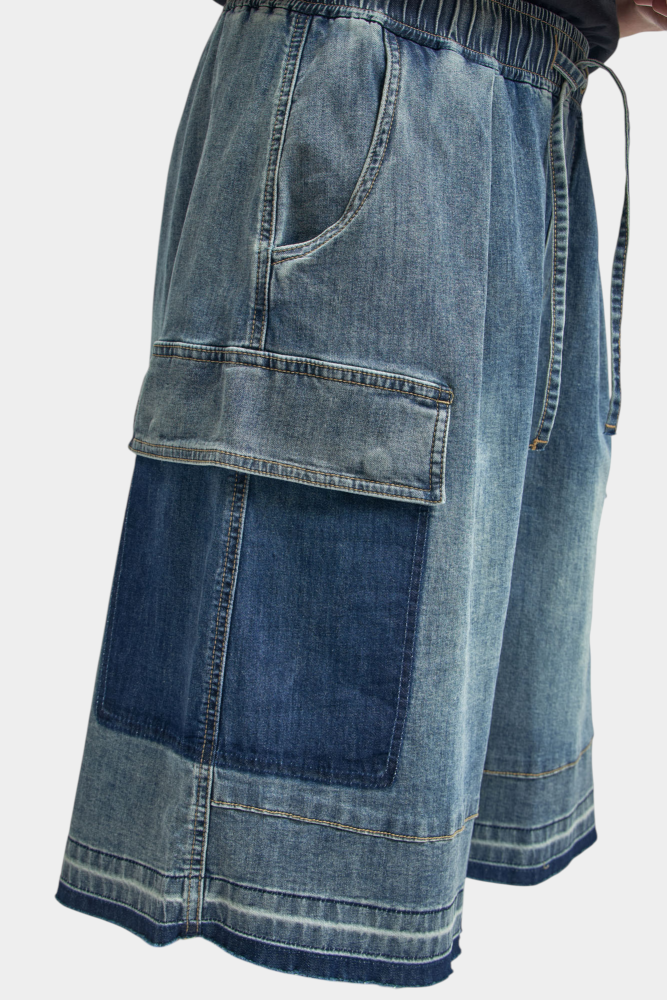 M-261-FT-56-FF003 Шорты джинсовые The Hills Синий