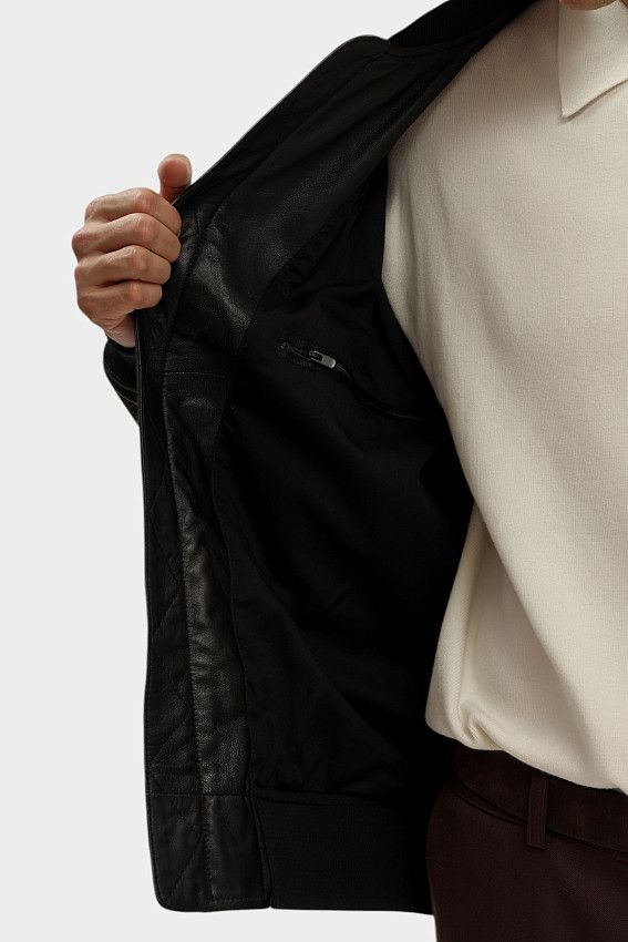 Куртка кожаная Strellson Черный