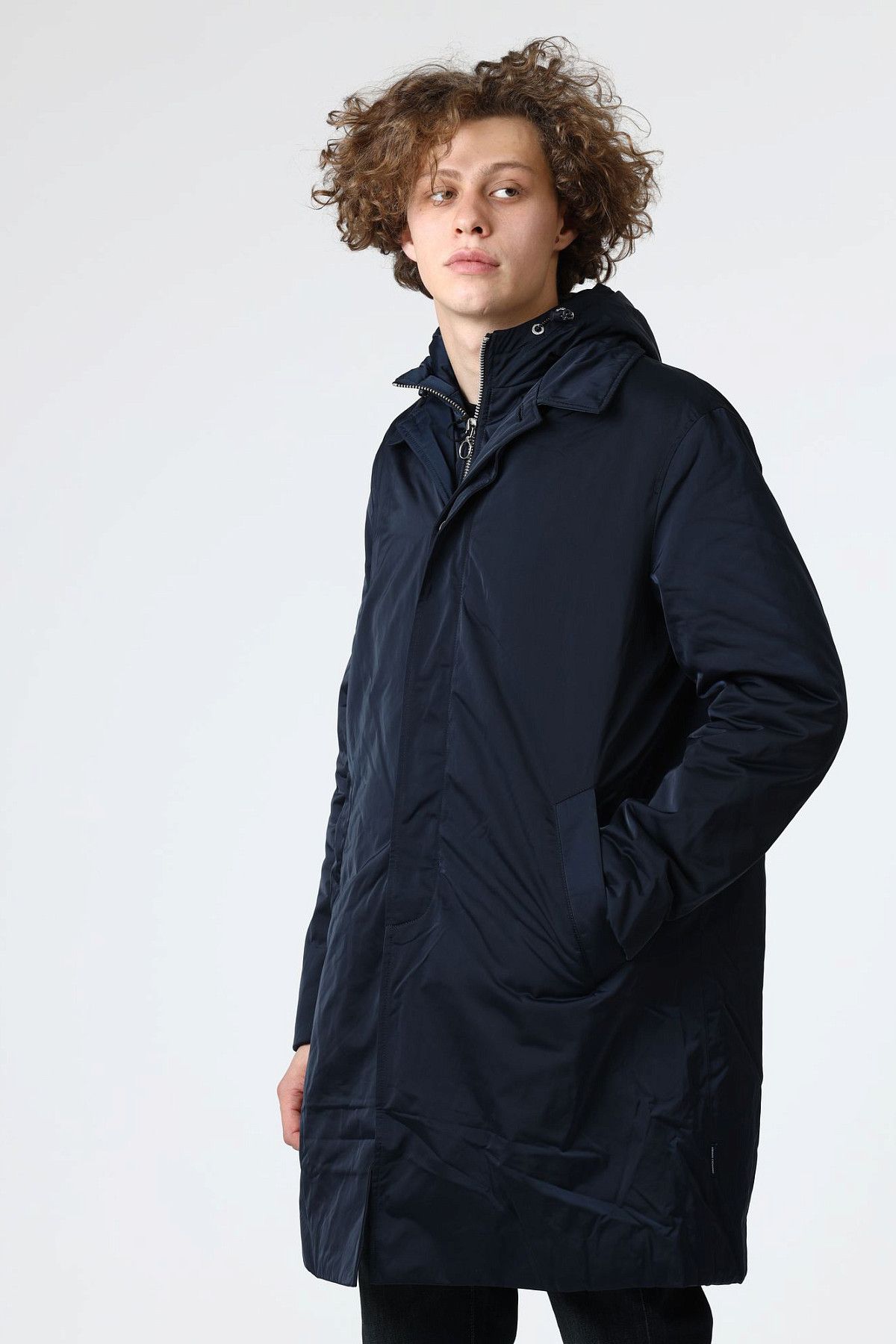 Плащ утепленный Armani Exchange Синий