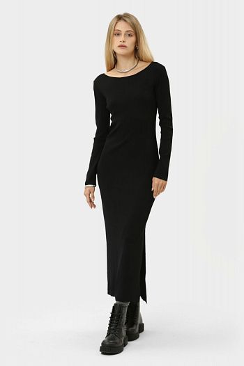 Платье из вискозы черное Armani Exchange