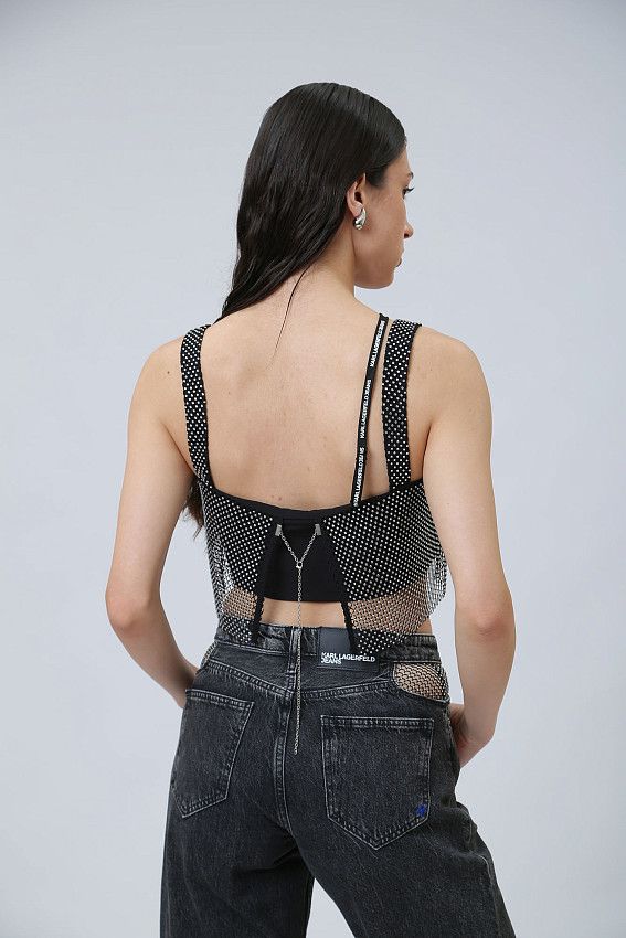 Топ Karl Lagerfeld Jeans Серебряный